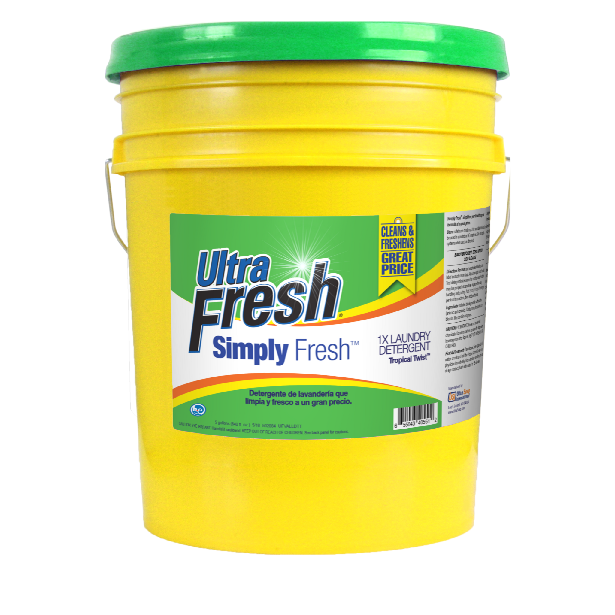 Simply Fresh Tropical Twist Laundry Detergent - 5 Gallons