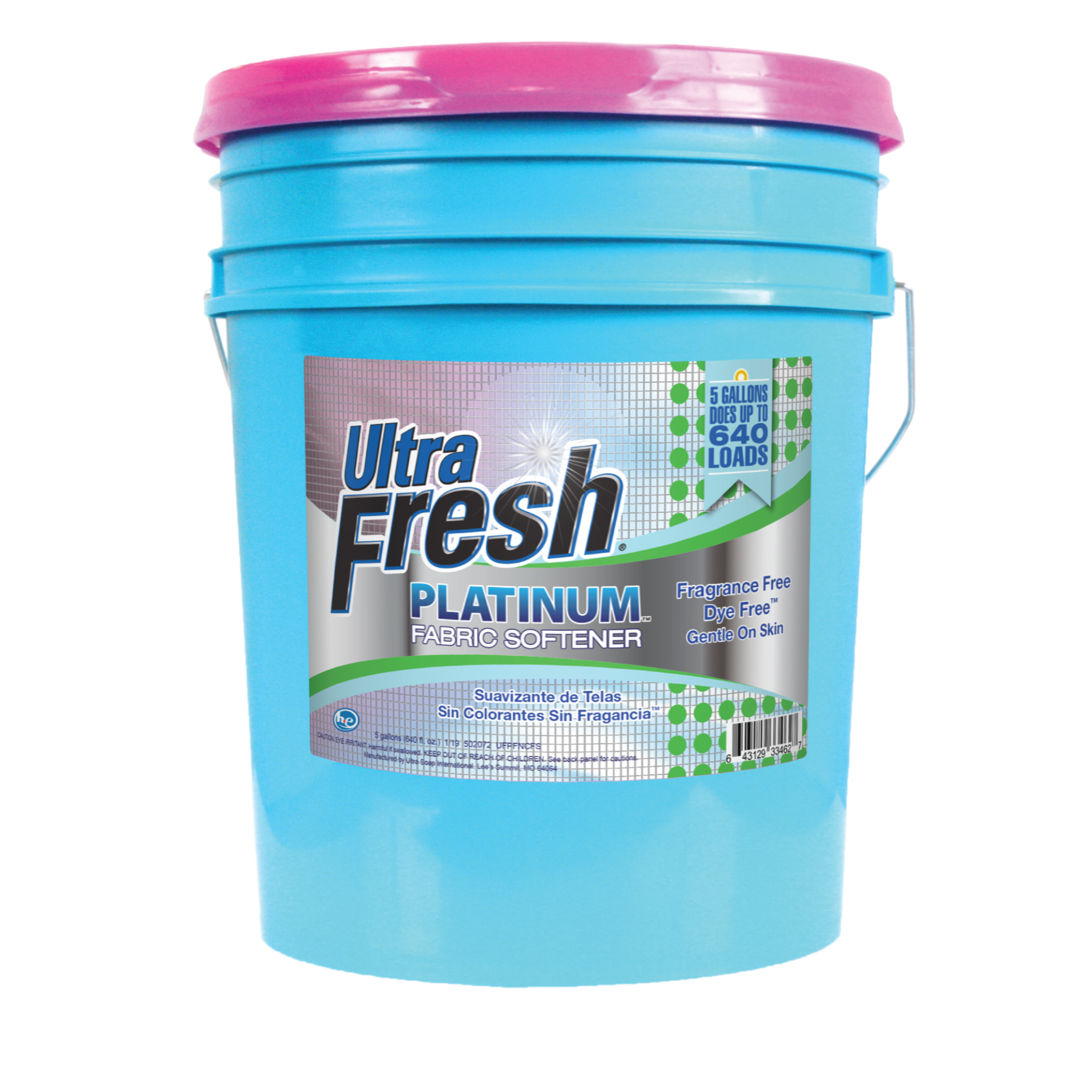 Ultra Fresh Platinum Fragrance Free & Dye Free - 5 Gallon