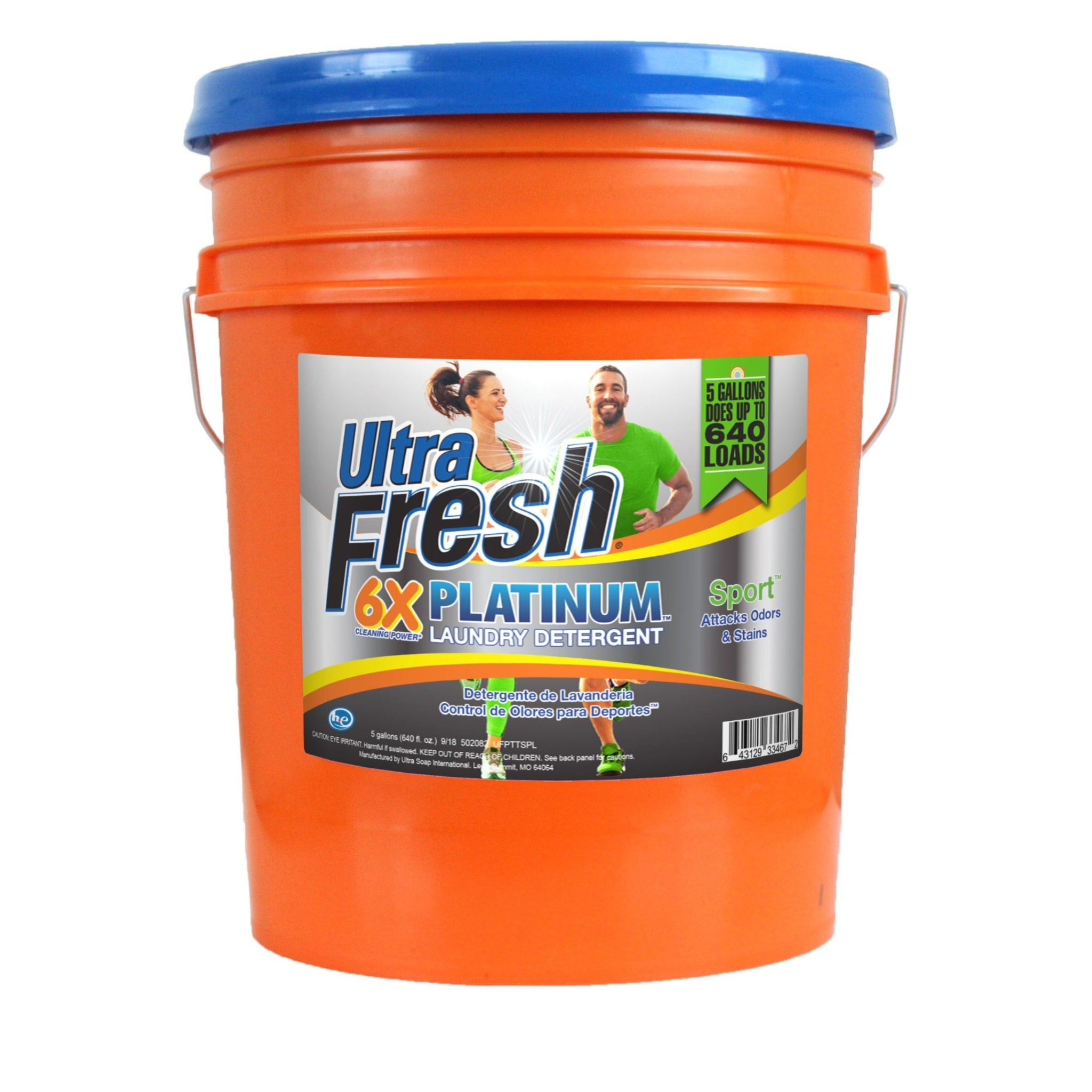 Ultra Fresh Platinum Sport 6X Laundry Detergent - 5 Gallons