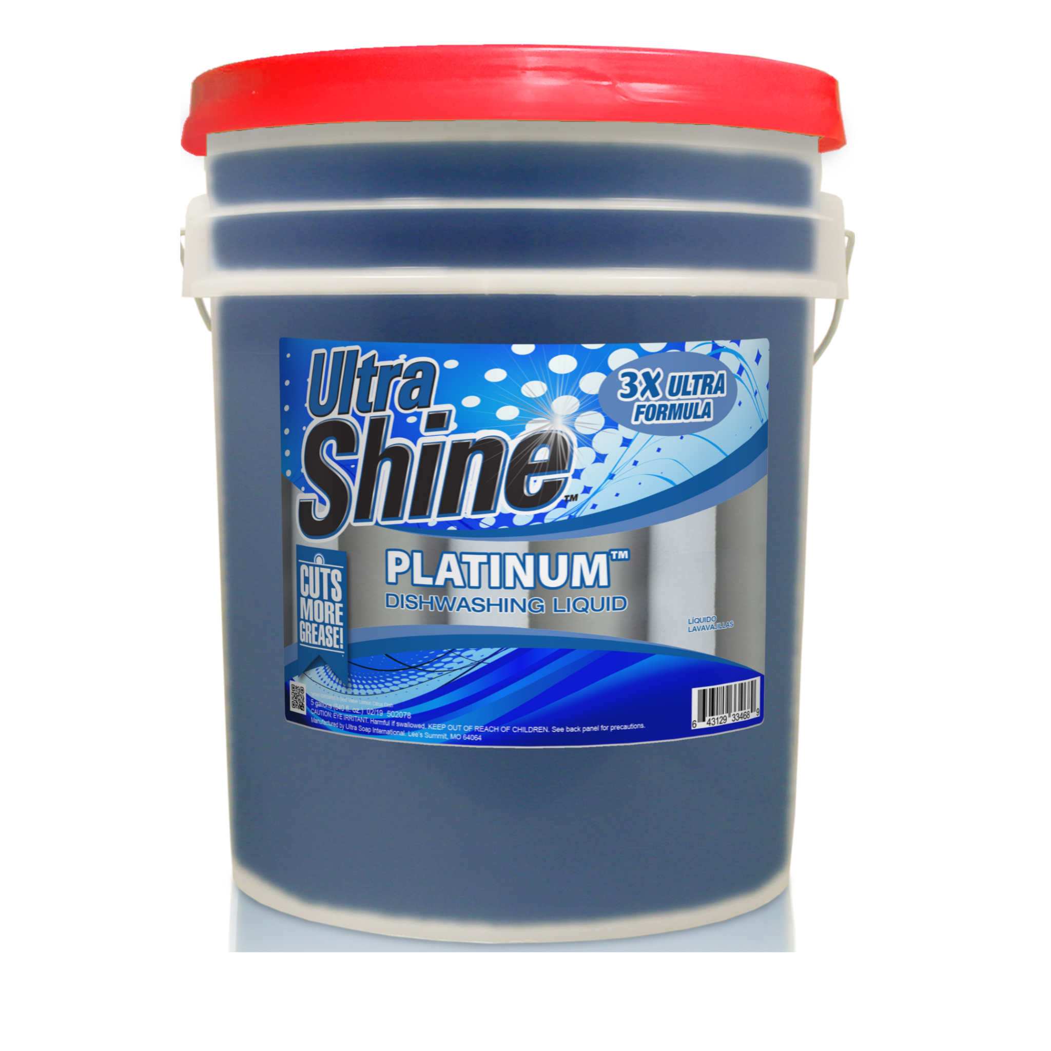 Ultra Shine 3x Platinum Dishwashing Liquid - 5 Gallon