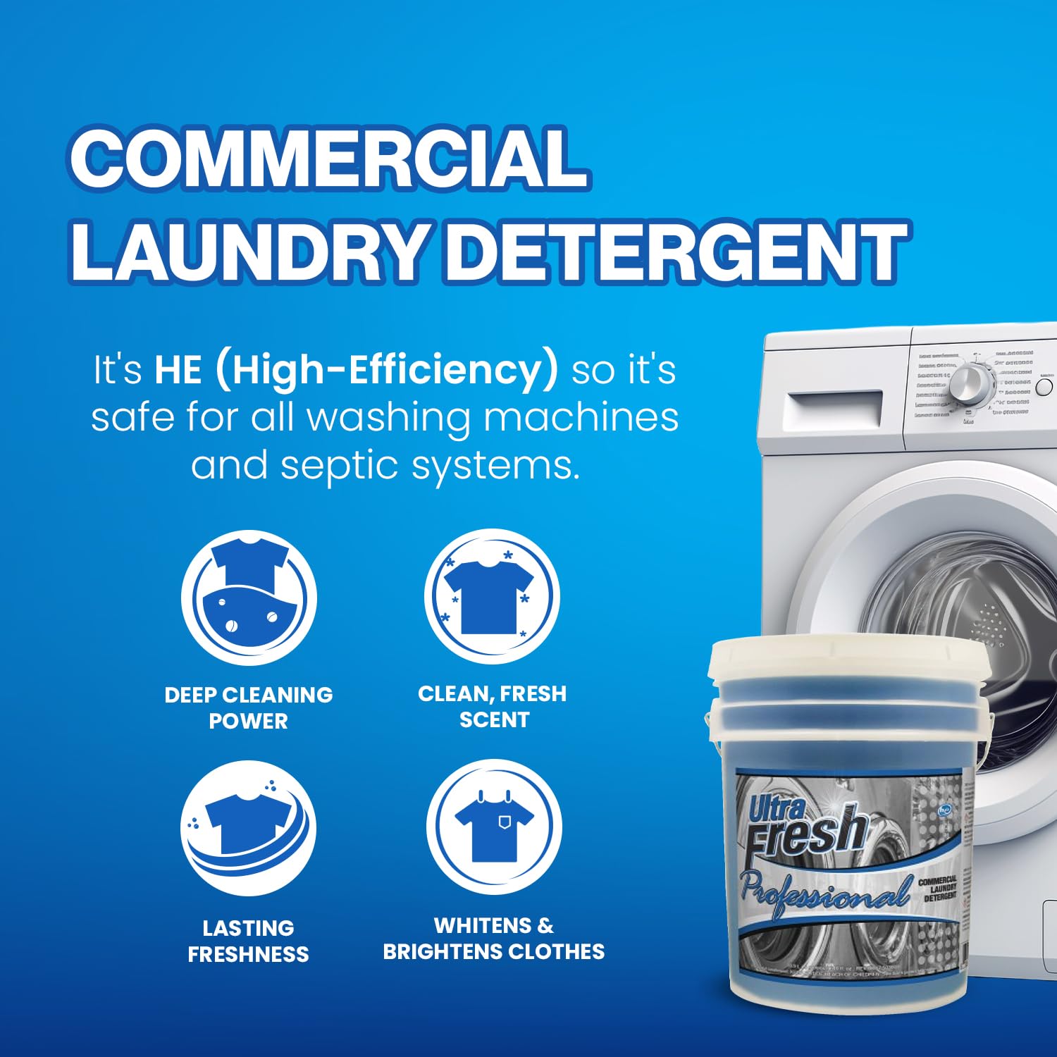 Ultra Fresh® Professional™ Commercial Laundry Detergent - 5 Gallons