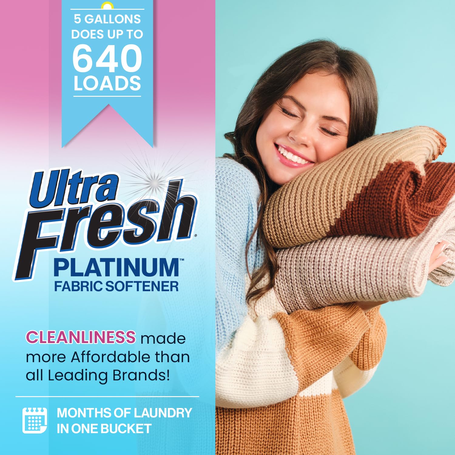 Ultra Fresh® Platinum™ Fabric Softener - Spring Fresh™ - 5 Gallons