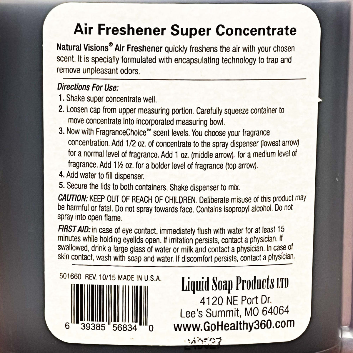Natural Visions® Air Freshener Super Concentrate