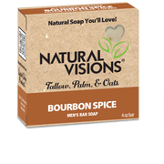 Natural Visions Tallow & Oatmeal - Men's Bourbon Spice - 4 oz. Bar Soap