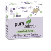 Pure Selects Vegan & Glycerin - Green Tea & Thyme - 4 oz. Bar Soap