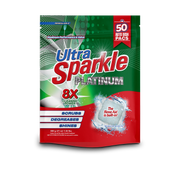 Ultra Sparkle® Platinum™ Auto Dish Pacs with built-in Rinse Aid - 300 Count (6x 50 Packs)
