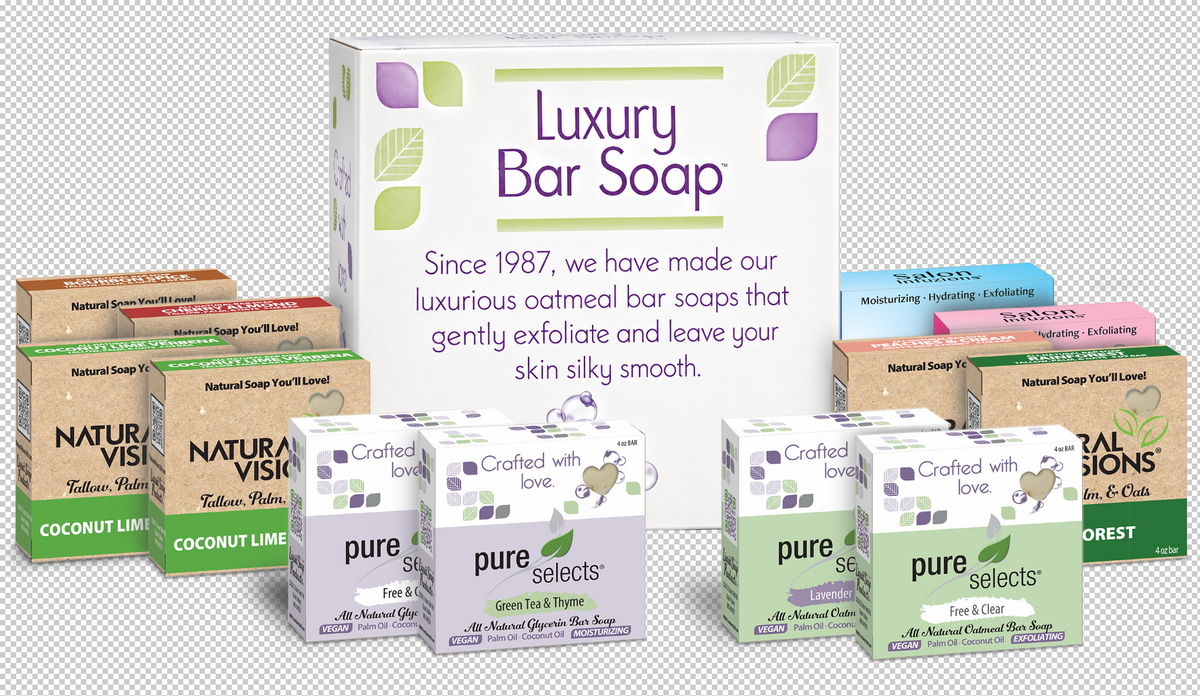 Pure Selects®, Natural Visions®, and Salon Infuzion® Bar Soap Variety Box - 4 oz. Bar Soap