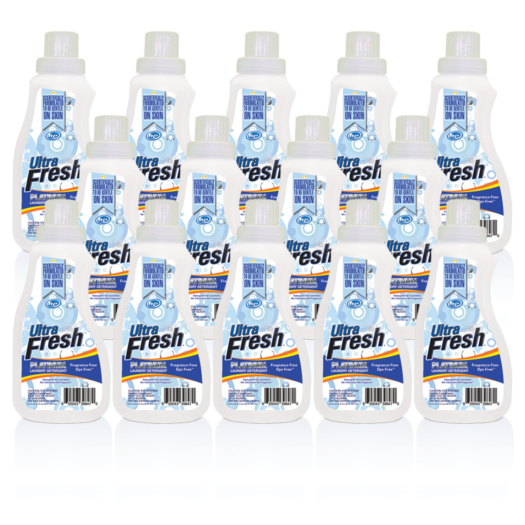 Ultra Fresh Platinum Fragrance Free & Dye Free 6X Laundry Detergent - 14x24 Ounce