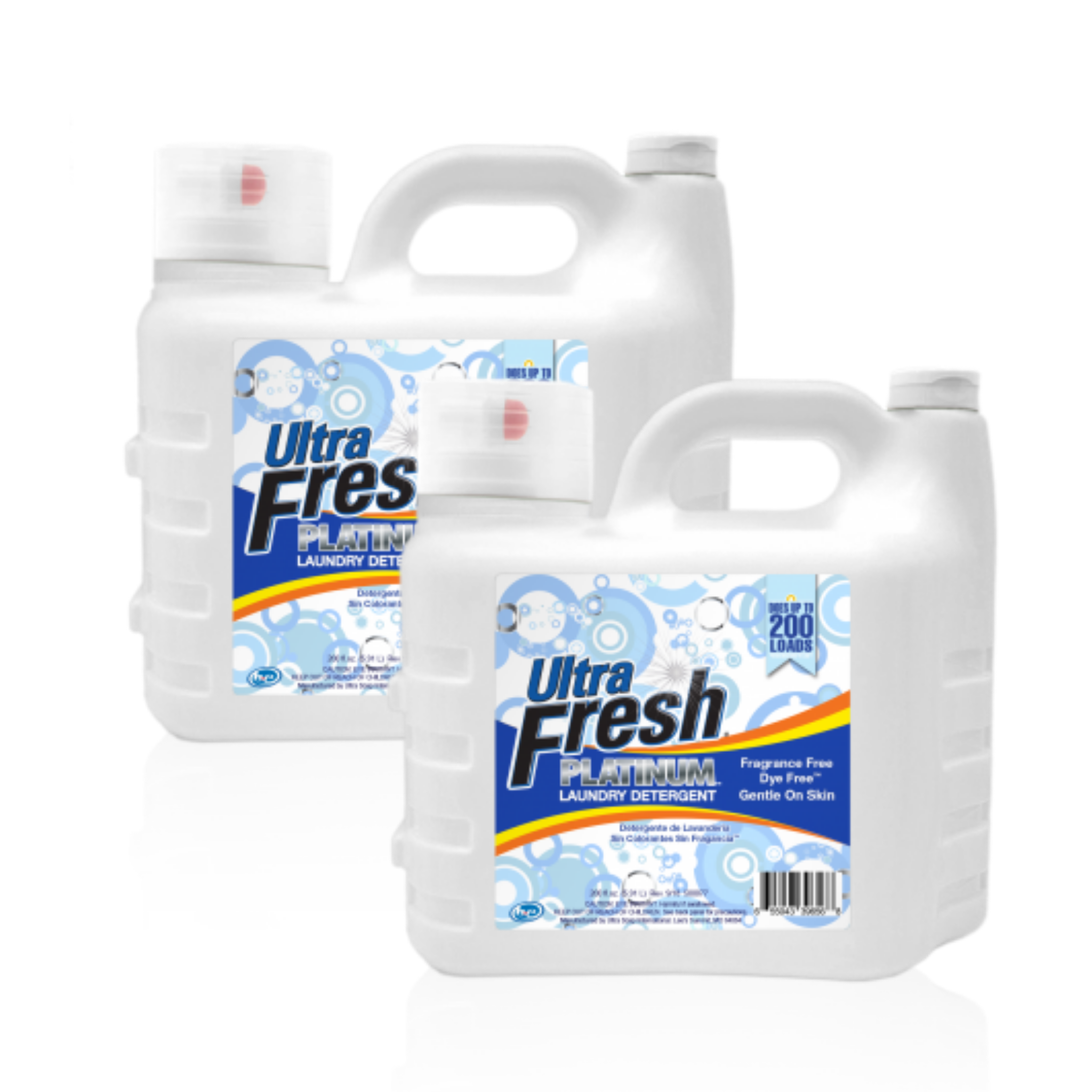 Ultra Fresh Platinum Fragrance Free & Dye Free 6X Laundry Detergent - 2x200 Ounce Club Pack